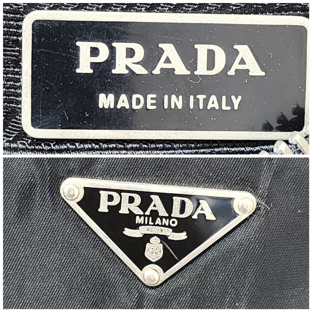 Prada Vintage Tessuto Nylon Corsaire Shoulder Bag Black - Picture 5 of 15